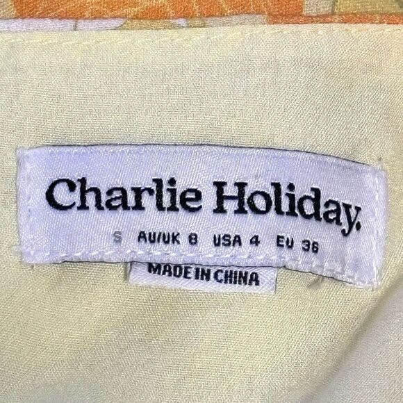 Charlie Holiday Clemence Cutout Floral Dress 4 Boho Retro Beachy Cottagecore Ret - Picture 6 of 13